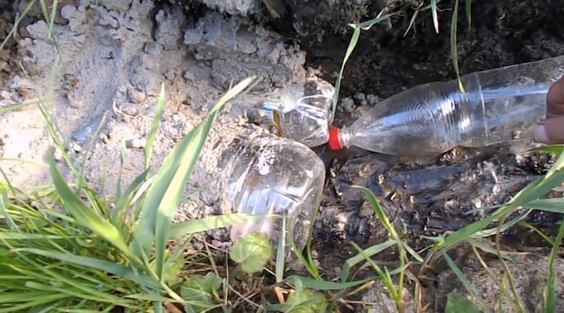 Дренаж из пластиковых бутылок